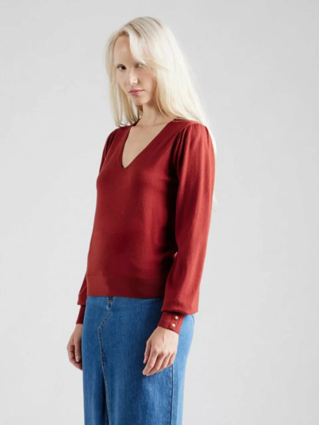 Vero Moda V-Ausschnitt-Pullover "VMHOLLYKARIS LS V-NECK PULLOVER GA BOO" günstig online kaufen