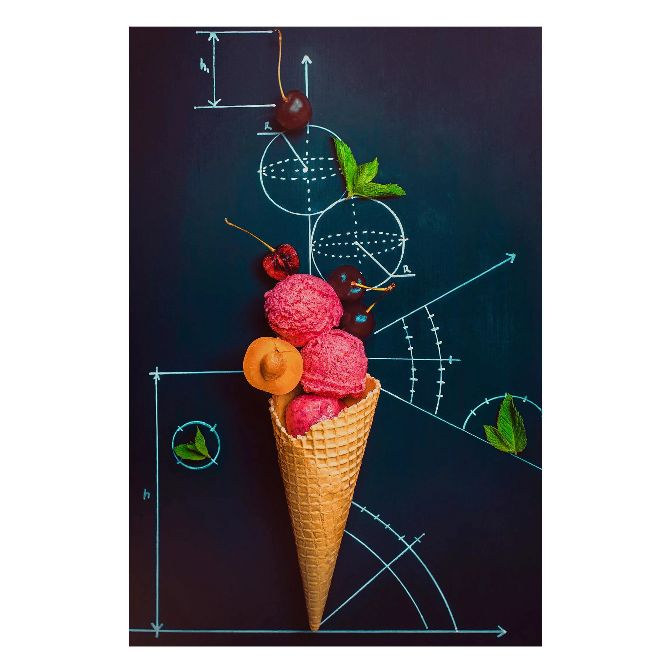 Magnettafel Küche - Hochformat 2:3 Geometrie im Sommer günstig online kaufen