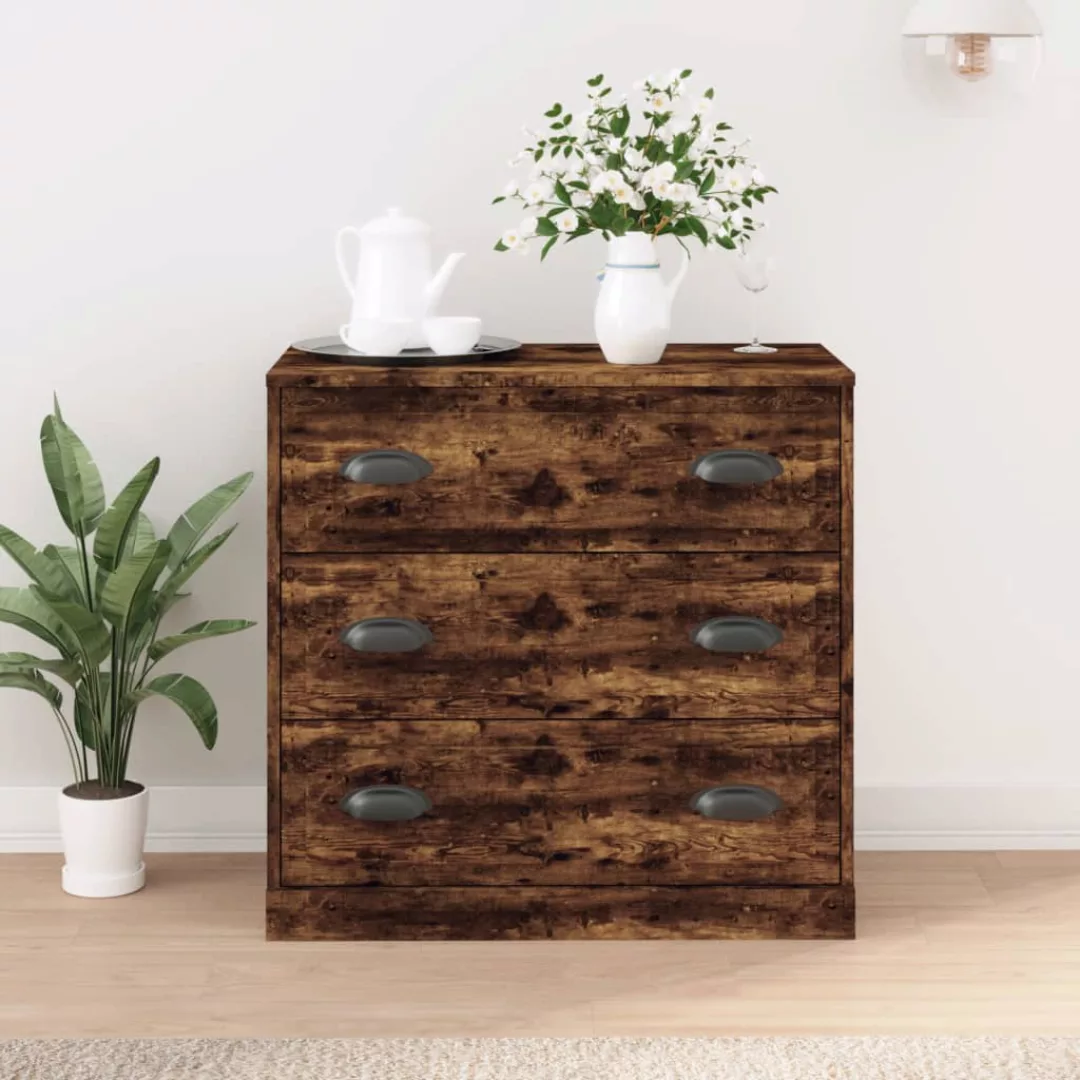 Vidaxl Sideboard Räuchereiche 70x35,5x67,5 Cm Holzwerkstoff günstig online kaufen