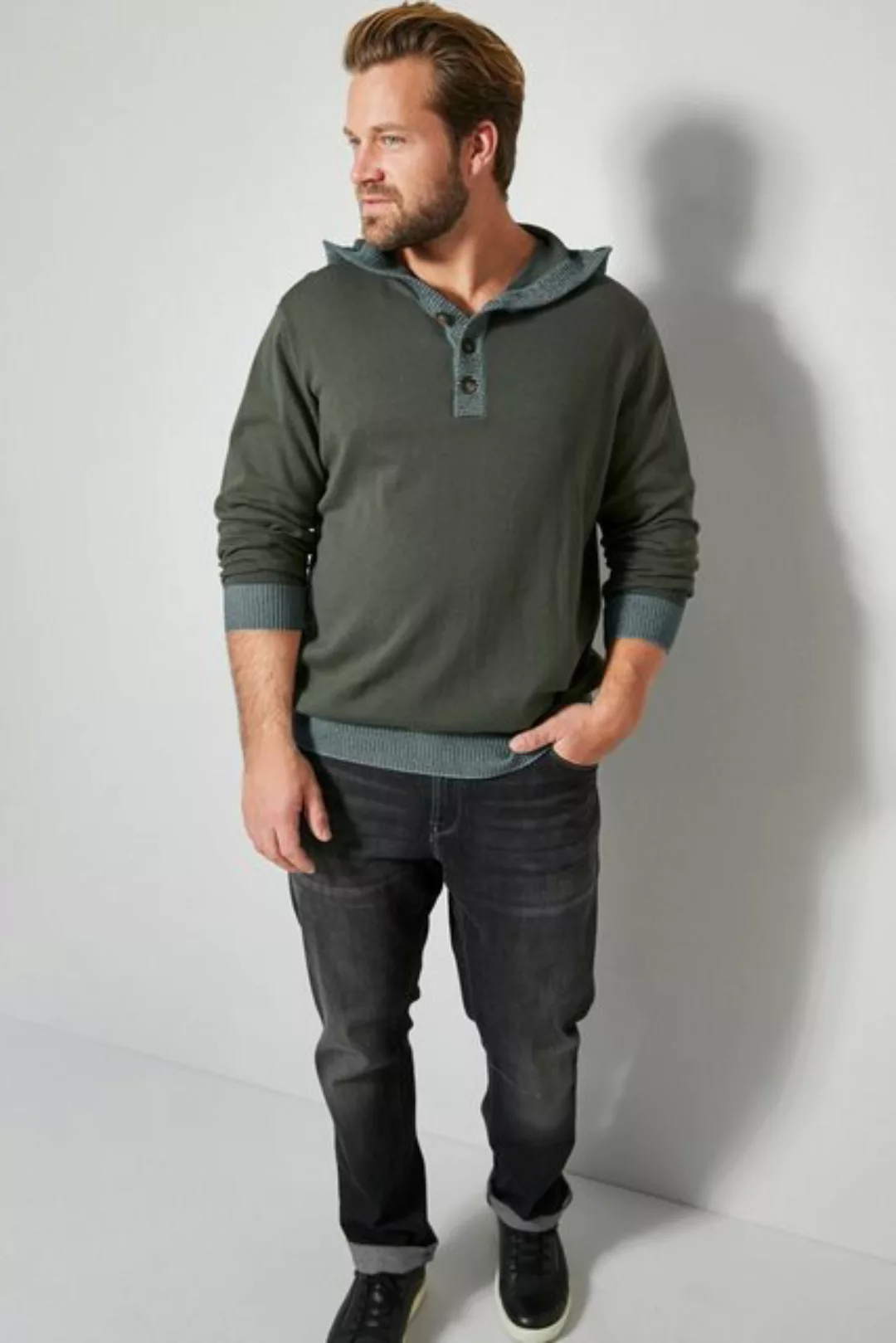John F. Gee Sweatshirt Pullover mit Kapuze günstig online kaufen