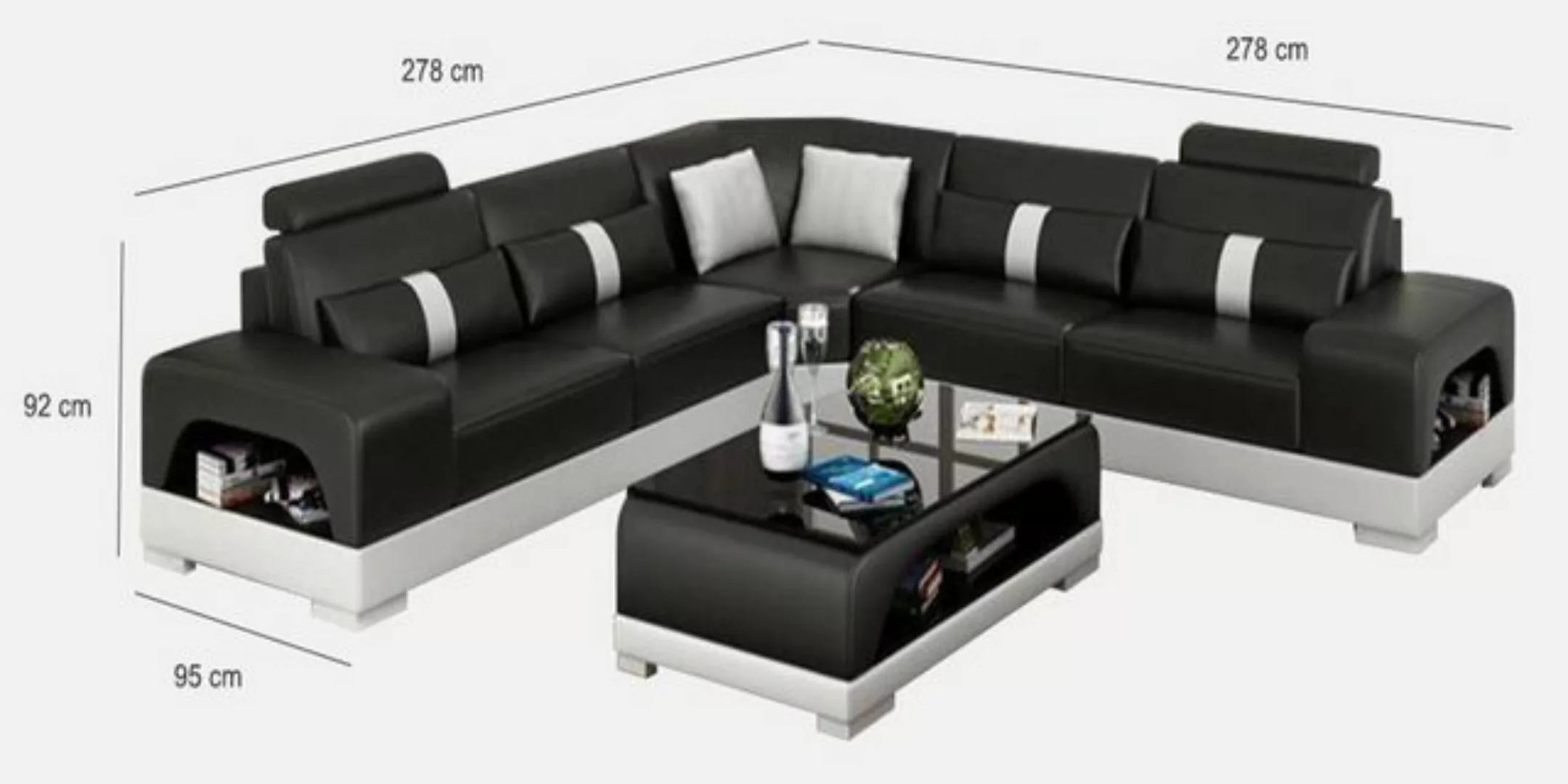 Xlmoebel Ecksofa Designer Wohnlandschaft Eckcouch Sofagarnitur Couch Big L- günstig online kaufen