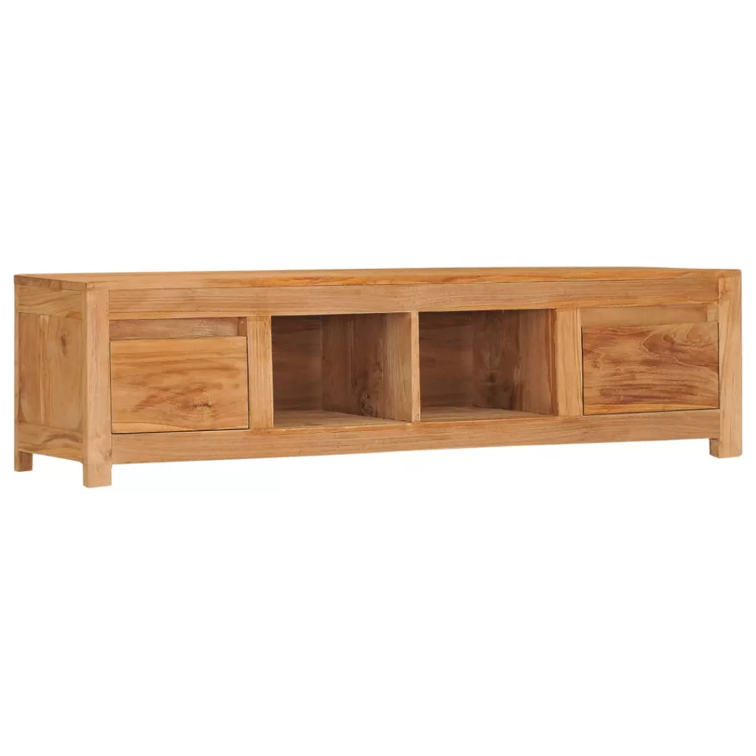 Tv-schrank 135x30x35 Cm Massivholz Teak günstig online kaufen