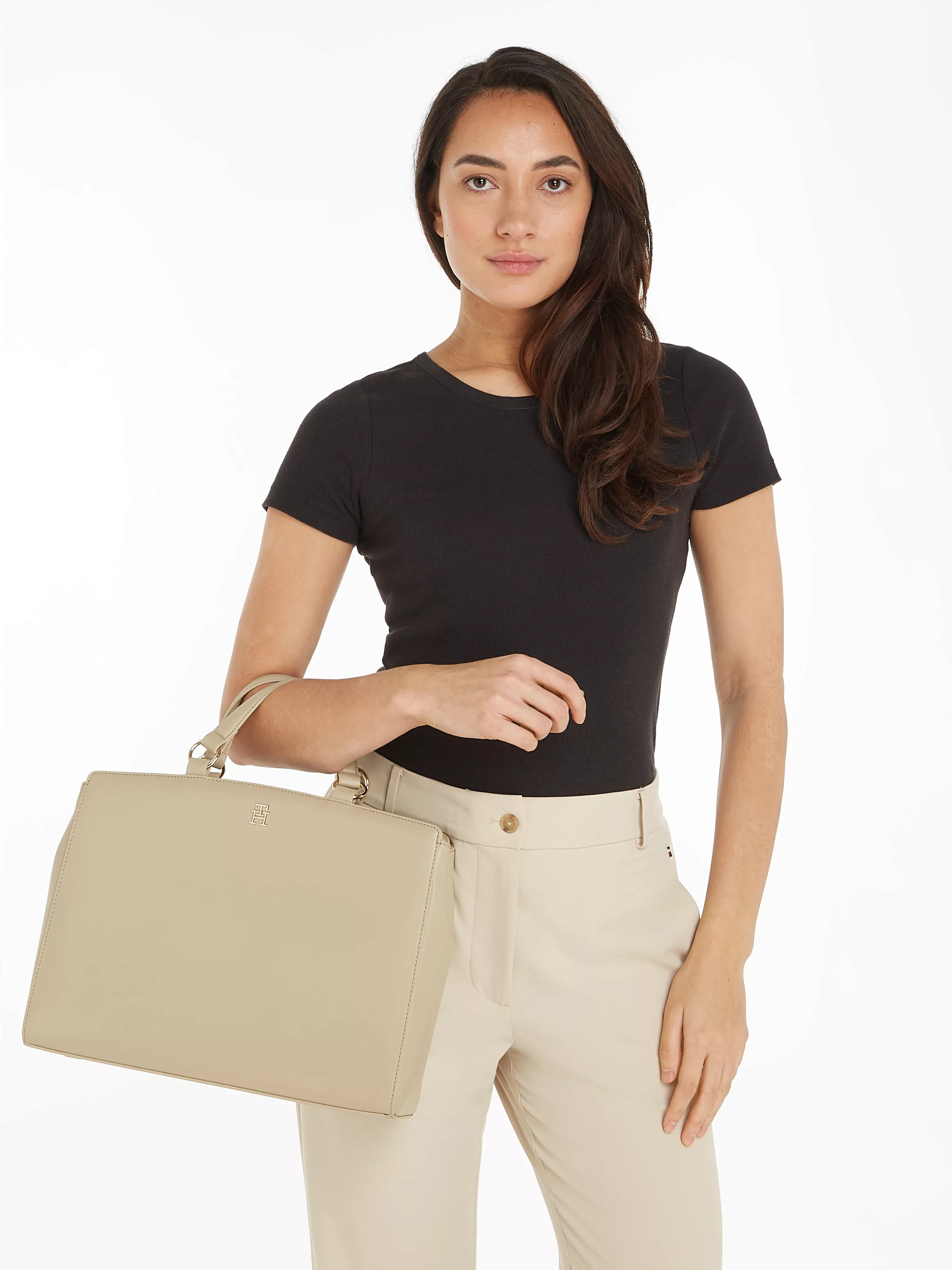 Tommy Hilfiger Henkeltasche "Women TH MONOTYPE SATCHEL Satchel", Damen Tasc günstig online kaufen