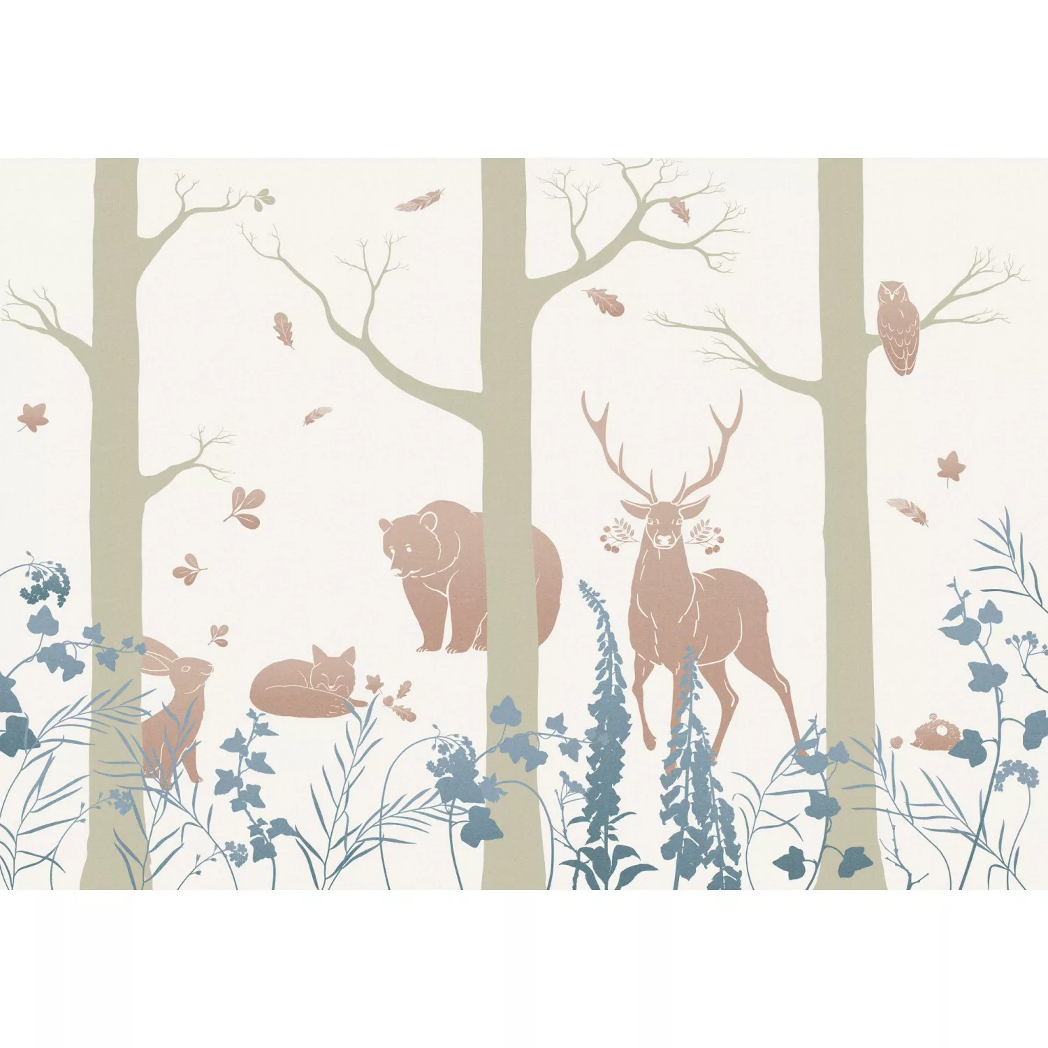 KOMAR Vlies Fototapete - Forest Animals - Größe 400 x 280 cm mehrfarbig günstig online kaufen