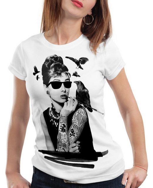 style3 T-Shirt Audrey Tattoo hepburn tatoo rockabilly star film punk rock h günstig online kaufen