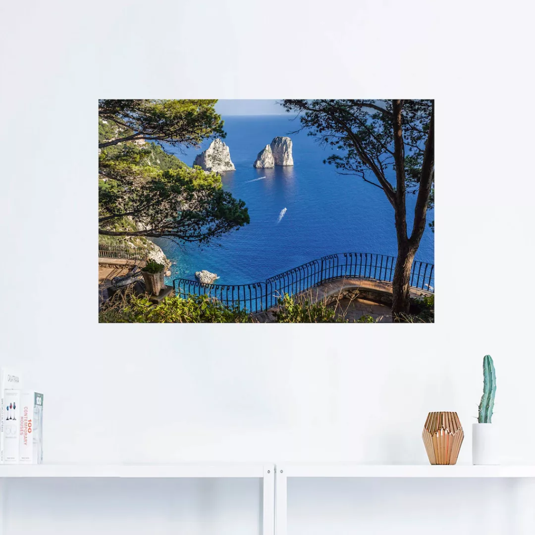 Artland Wandbild "Faraglione-Felsen auf Capri, Italien", Meer Bilder, (1 St günstig online kaufen