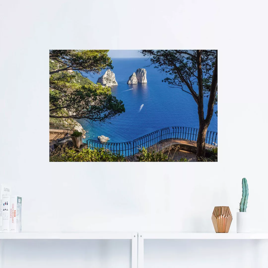 Artland Wandbild »Faraglione-Felsen auf Capri, Italien«, Meer Bilder, (1 St günstig online kaufen