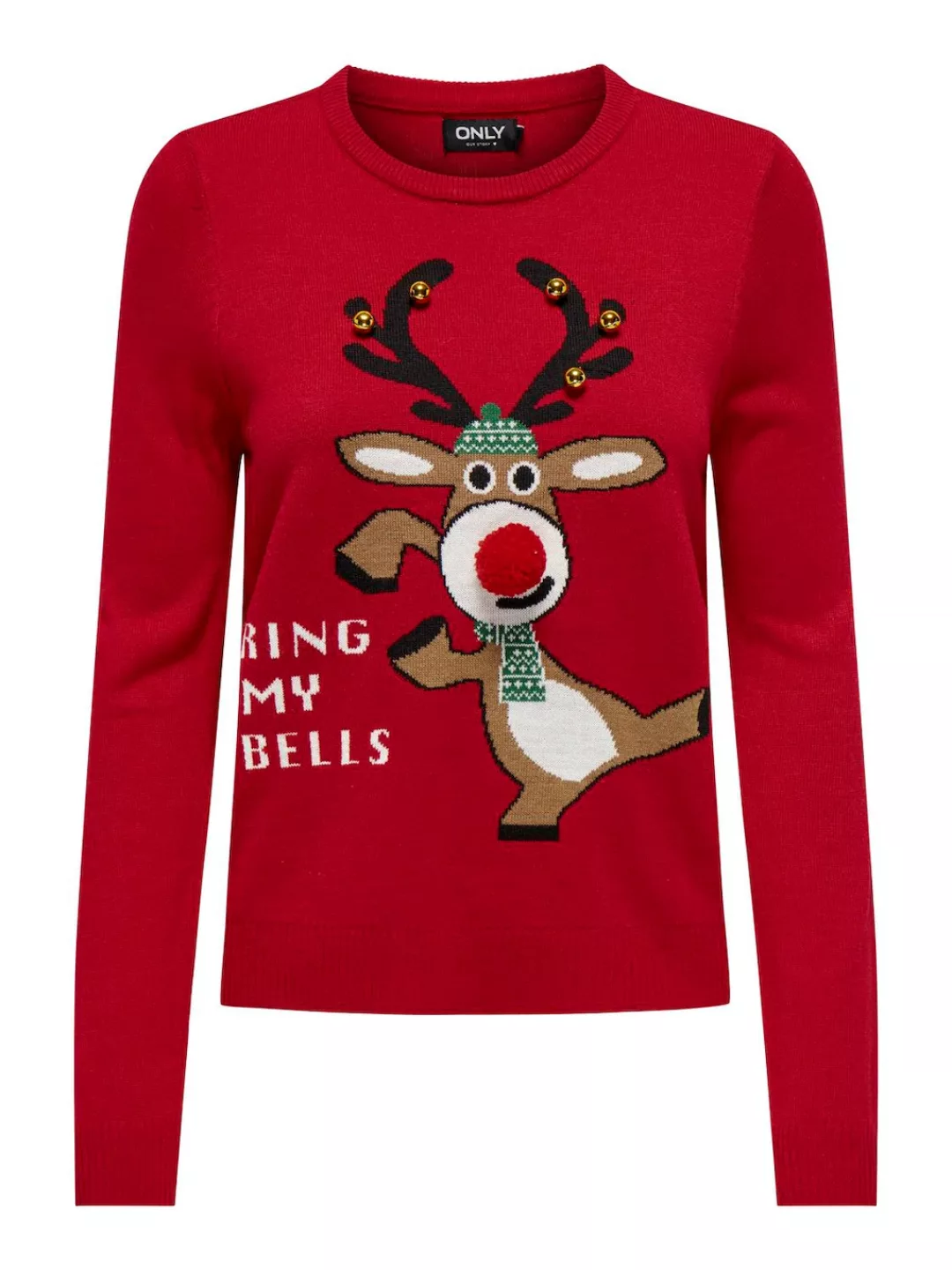 ONLY Weihnachtspullover "ONLXMAS LS O-NECK MIX DETAIL BOX KNT" günstig online kaufen