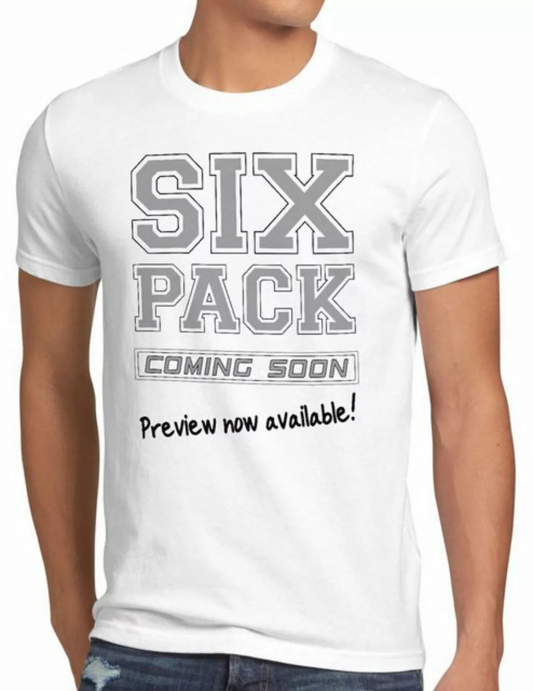 style3 Print-Shirt Herren T-Shirt Sixpack coming Funshirt Fun Spruchshirt S günstig online kaufen
