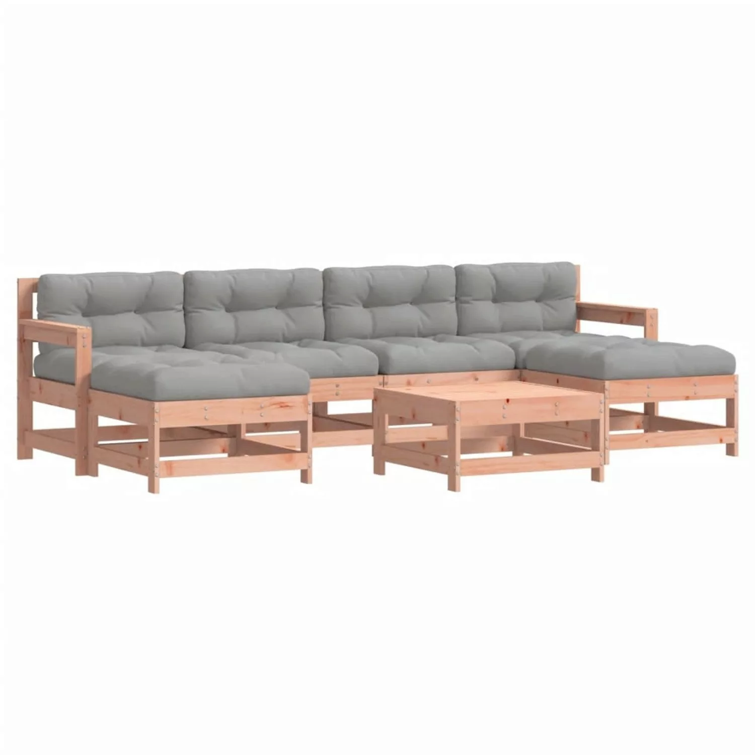 vidaXL 7-tlg Garten-Lounge-Set mit Kissen Massivholz Douglasie Modell 9 günstig online kaufen