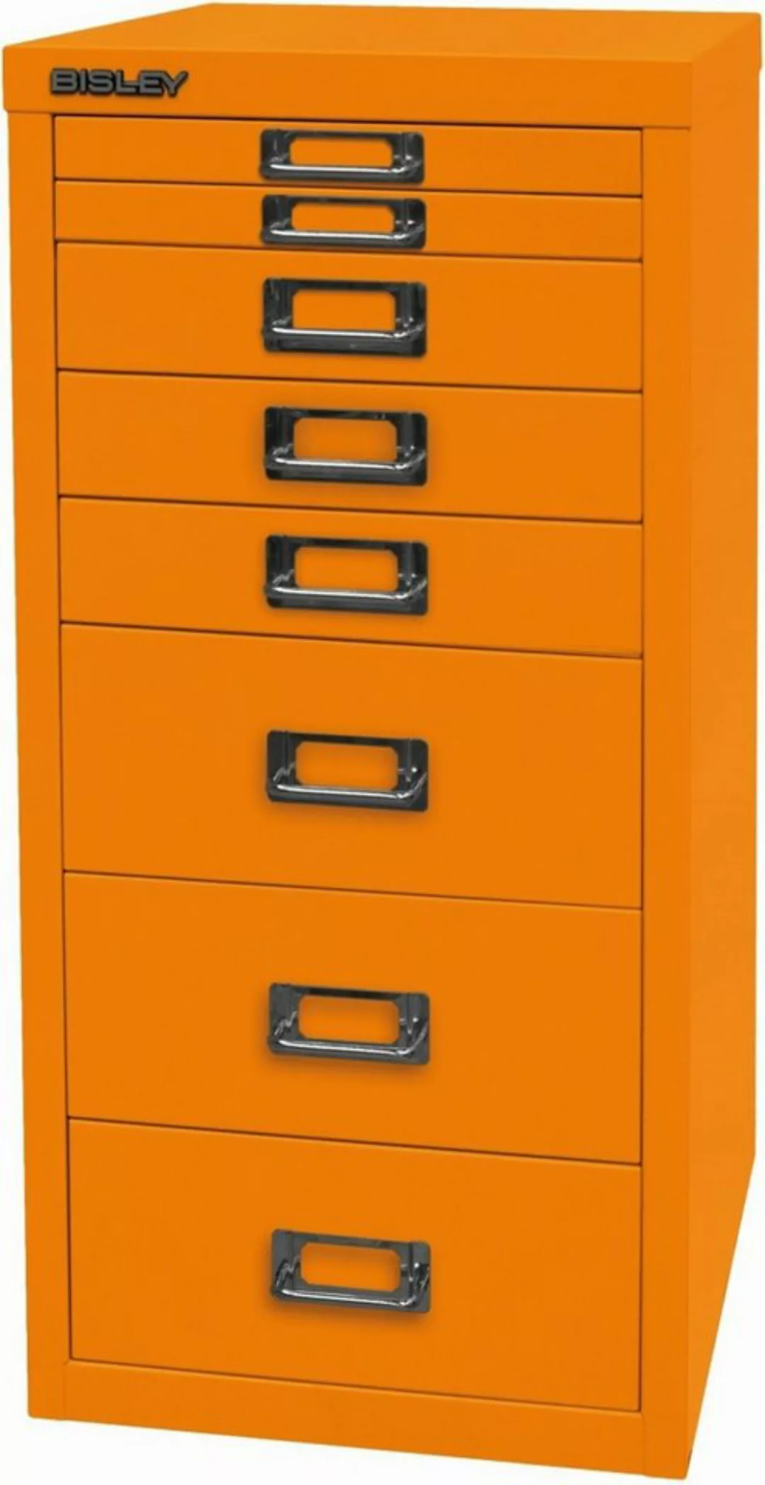 Bisley Aktenschrank Schubladenschrank MultiDrawer A4 8 Schübe orange günstig online kaufen