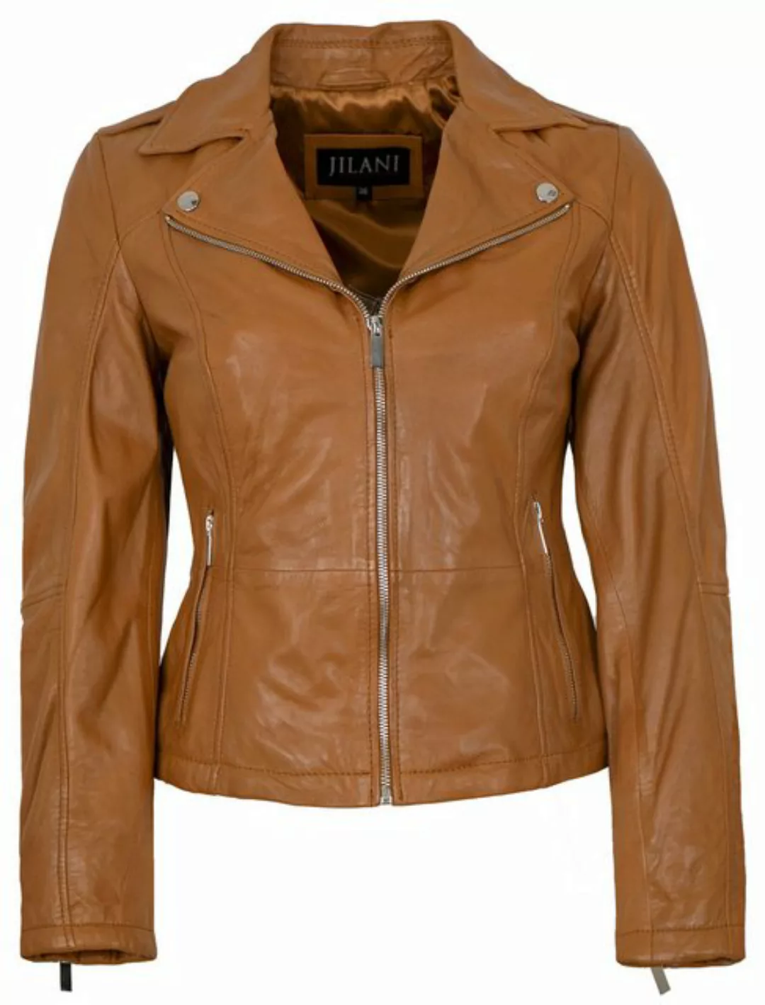 Jilani Lederjacke Smilla Jilani - Damen Lederjacke Lammnappa cognac günstig online kaufen