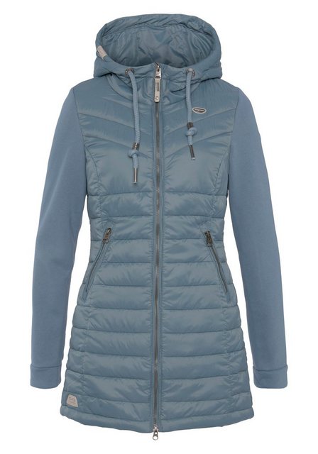 Ragwear Steppjacke LUCINDA LONG modischer Materialmix aus Sweatware und wär günstig online kaufen