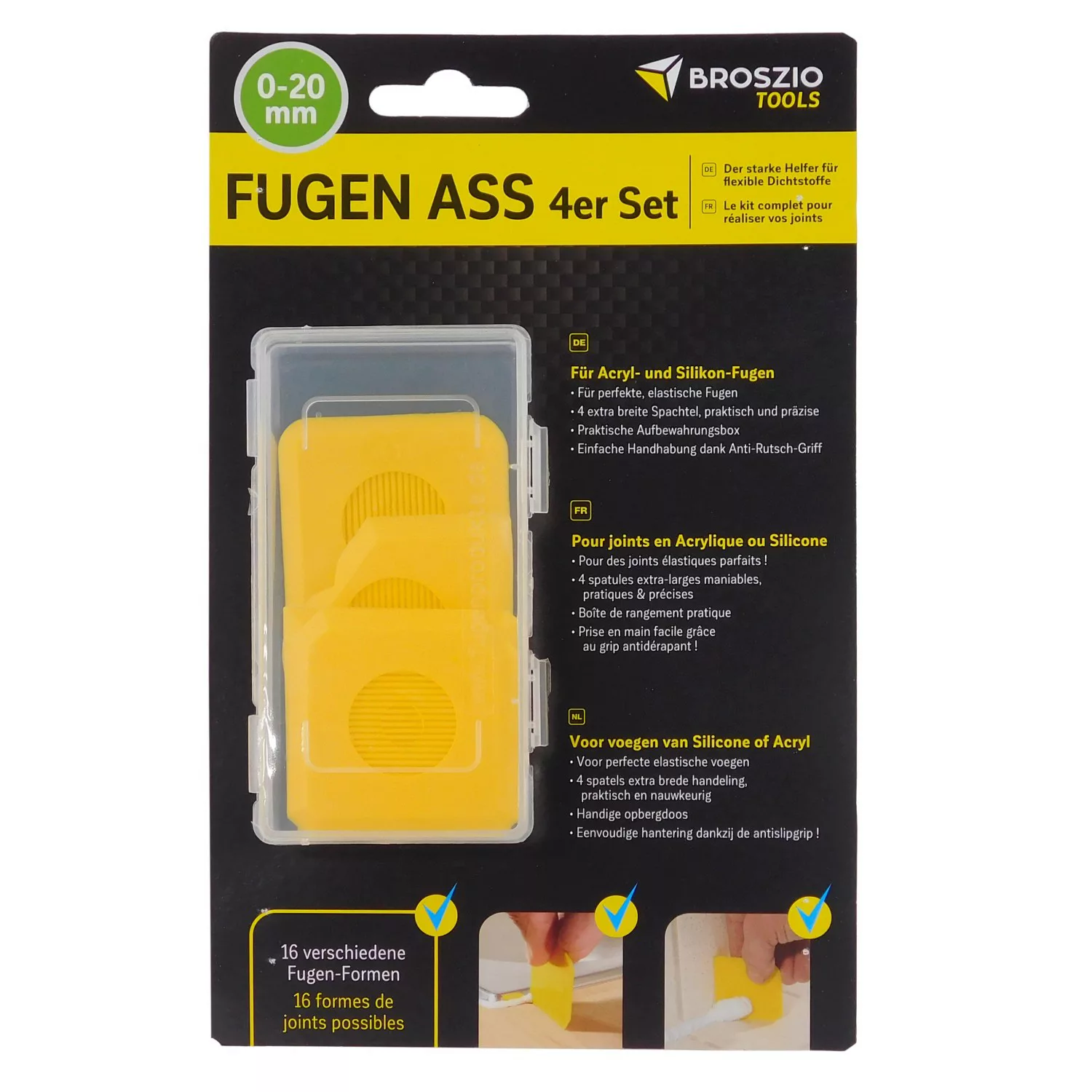 Broszio Fugen Ass 4er-Set 0-20 mm günstig online kaufen