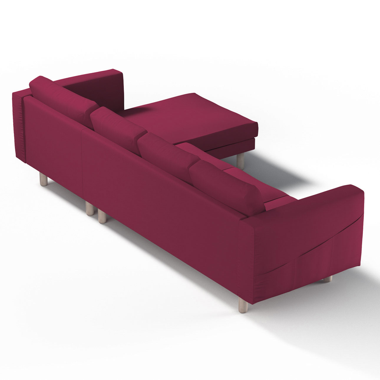 Bezug für Norsborg 4-Sitzer Sofa mit Recamiere, pflaume , Norsborg Bezug fü günstig online kaufen