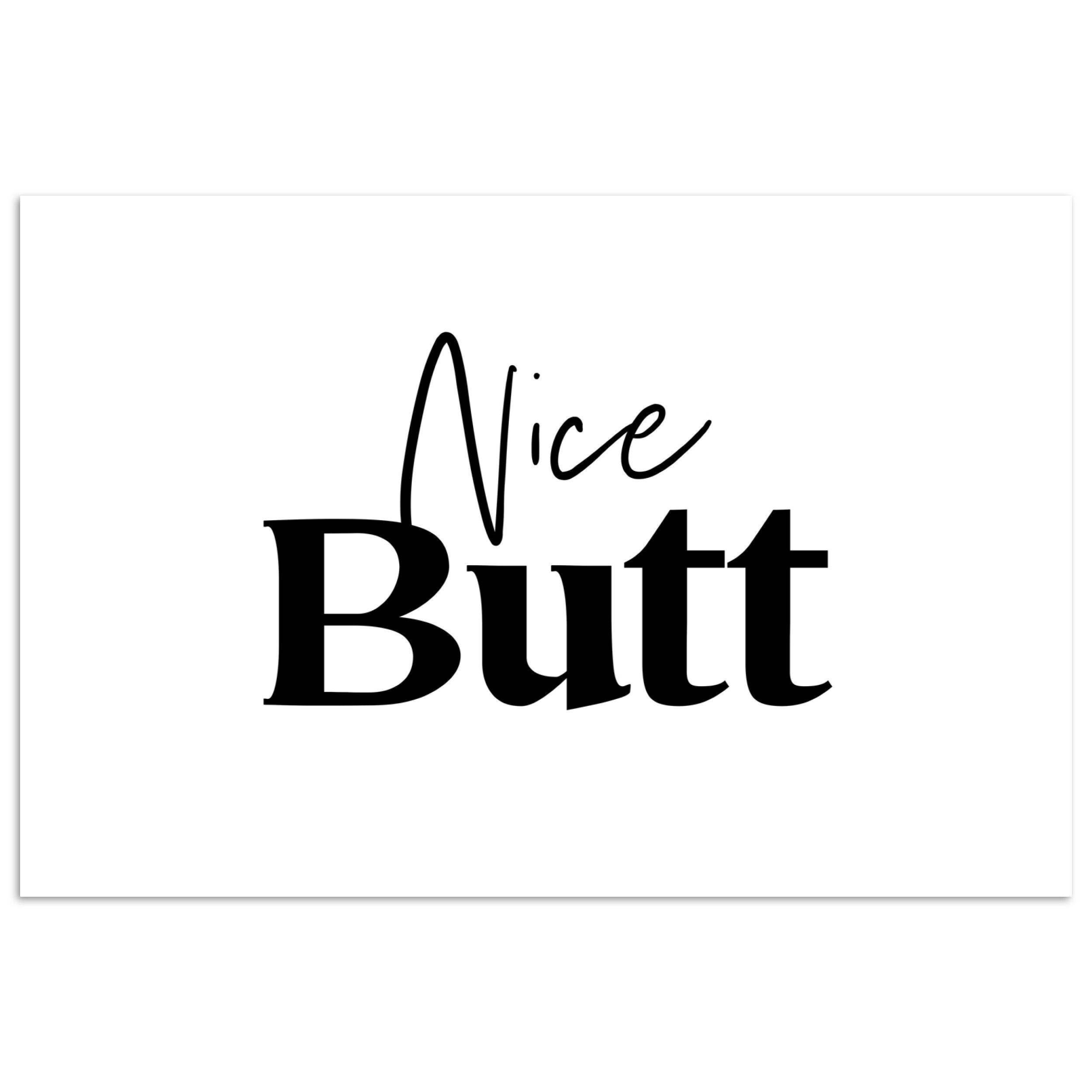 MuchoWow Poster Zitat - Netter Hintern günstig online kaufen