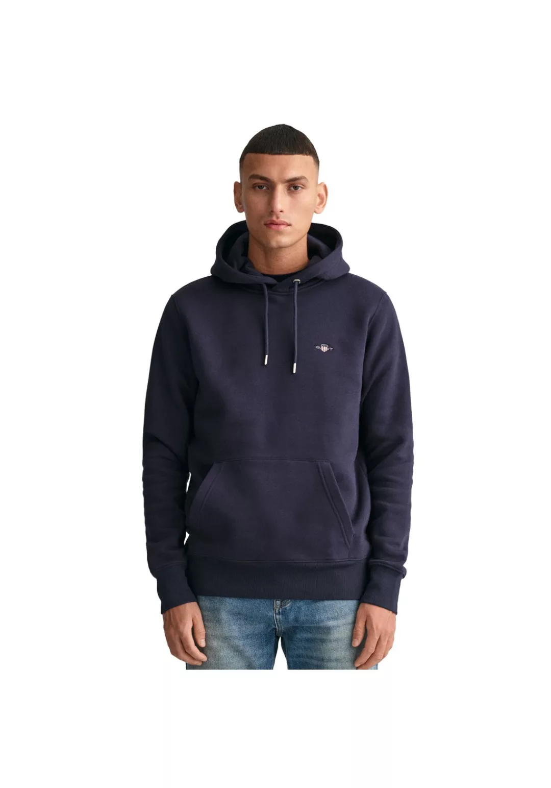 Gant Sweatjacke "REG SHIELD FULL ZIP SWEAT", mit Logostickerei auf der Brus günstig online kaufen