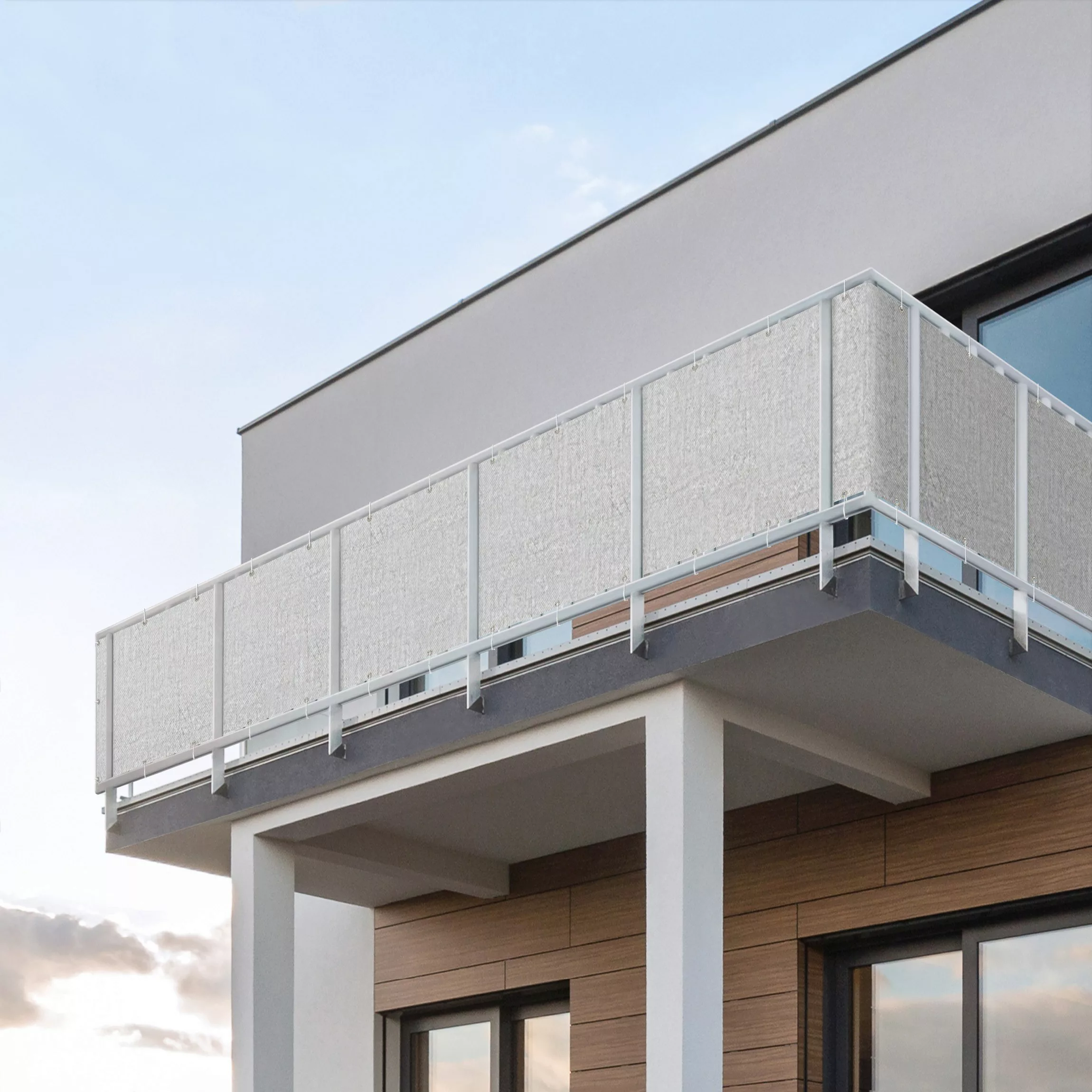 Balkon Sichtschutz Beton Ciré Tapete günstig online kaufen