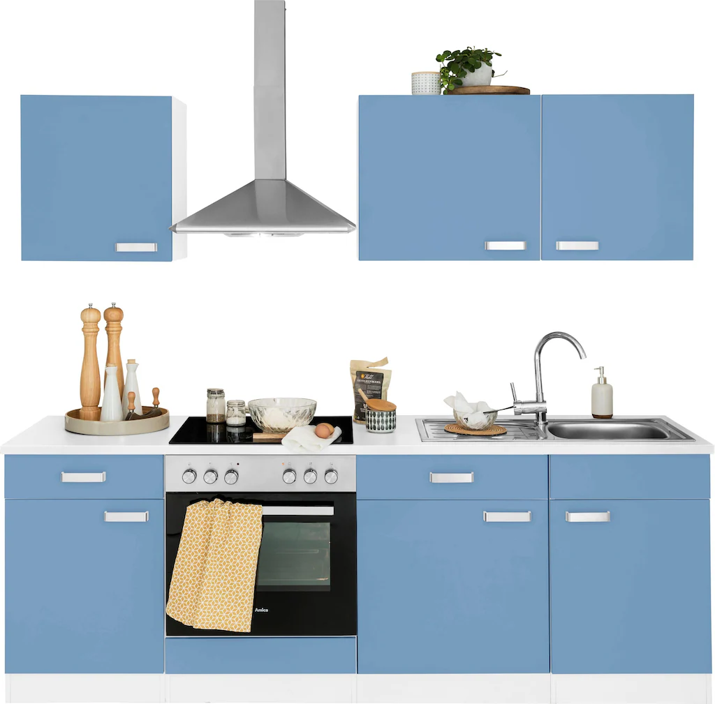 wiho Küchen Küchenzeile "Husum", ohne E-Geräte, Breite 220 cm günstig online kaufen