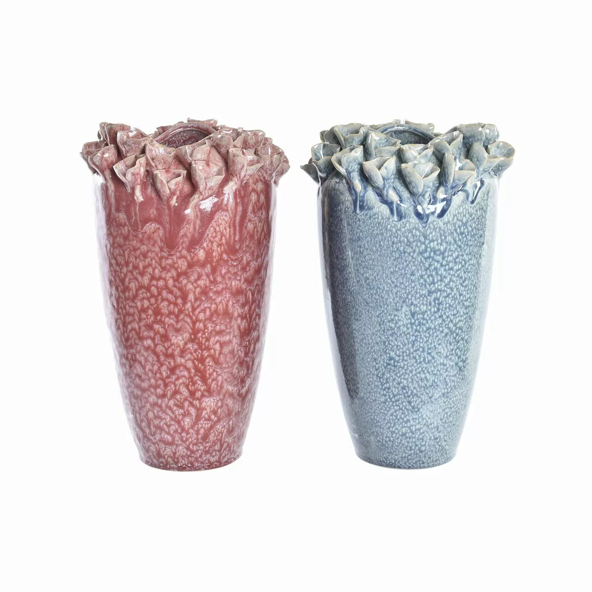 Vase Dkd Home Decor Rosa Türkis Steingut Moderne (20 X 20 X 30,5 Cm) (2 Stü günstig online kaufen