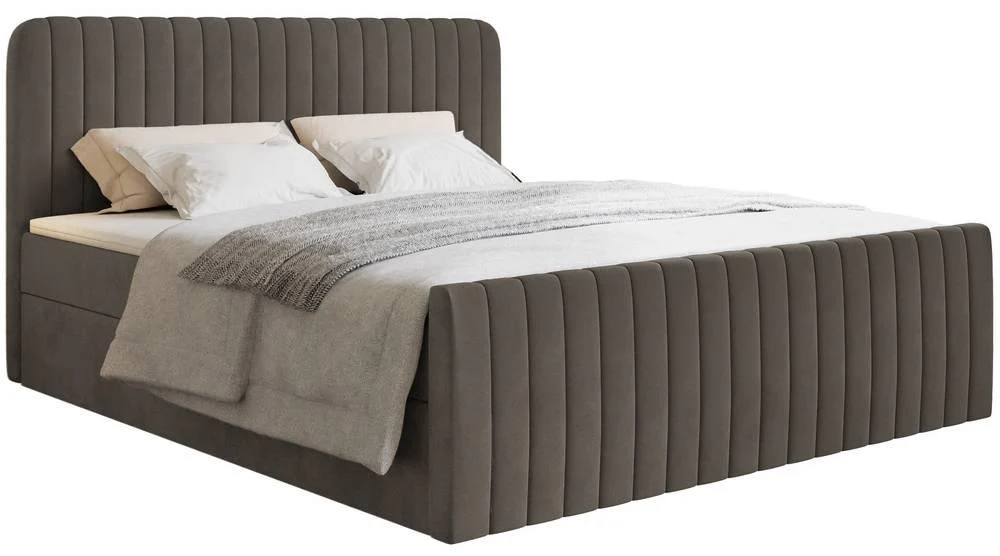 NADUVI Collection | Boxspringbett Adrien Samt mit Stauraum 140x200 günstig online kaufen
