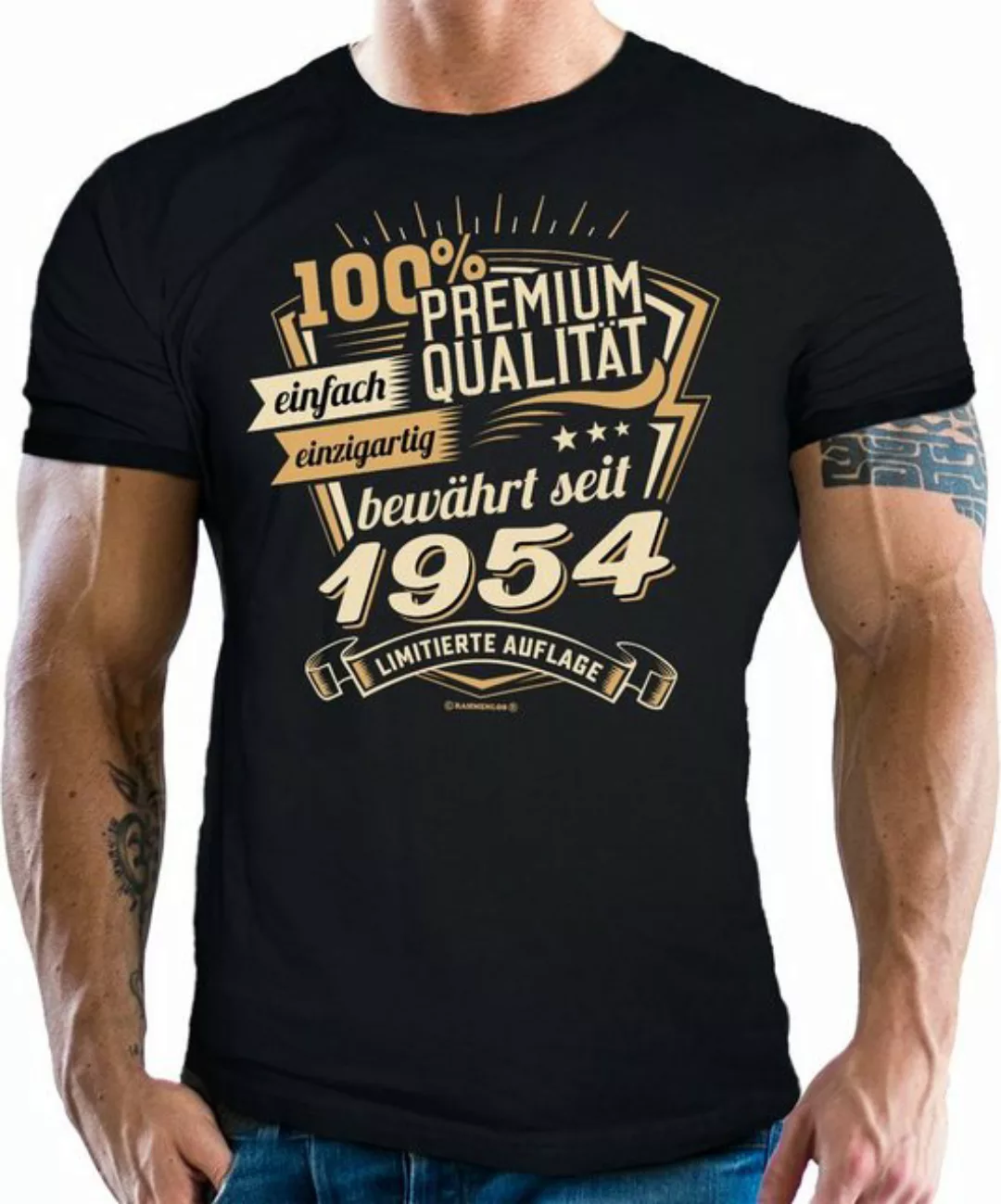 Rahmenlos T-Shirt als Geschenk zum 70. Geburtstag - Premium bewährt seit 19 günstig online kaufen