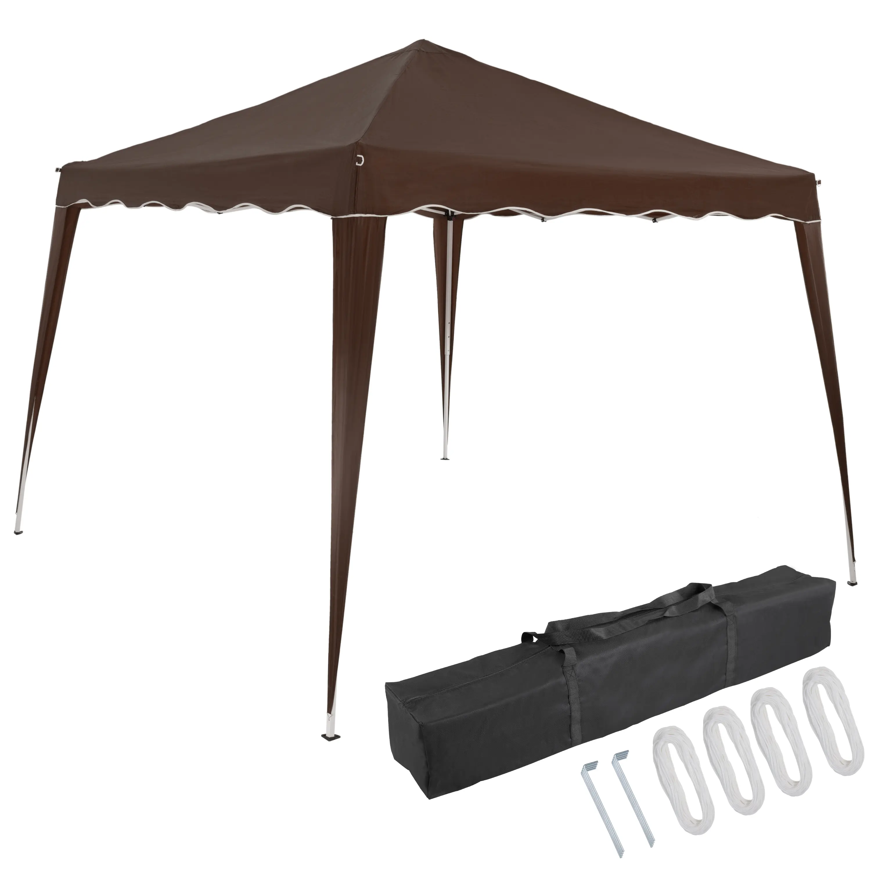 Faltpavillon Capri - Popup Dunkelbraun 3x3m günstig online kaufen