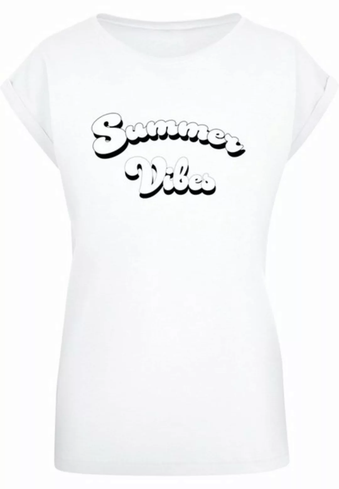 Merchcode T-Shirt Merchcode Damen Ladies Summer Vibes Extended Shoulder Tee günstig online kaufen