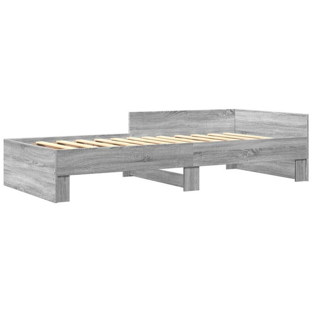 vidaXL Bett Bettgestell Grau Sonoma 100x200 cm Holzwerkstoff günstig online kaufen