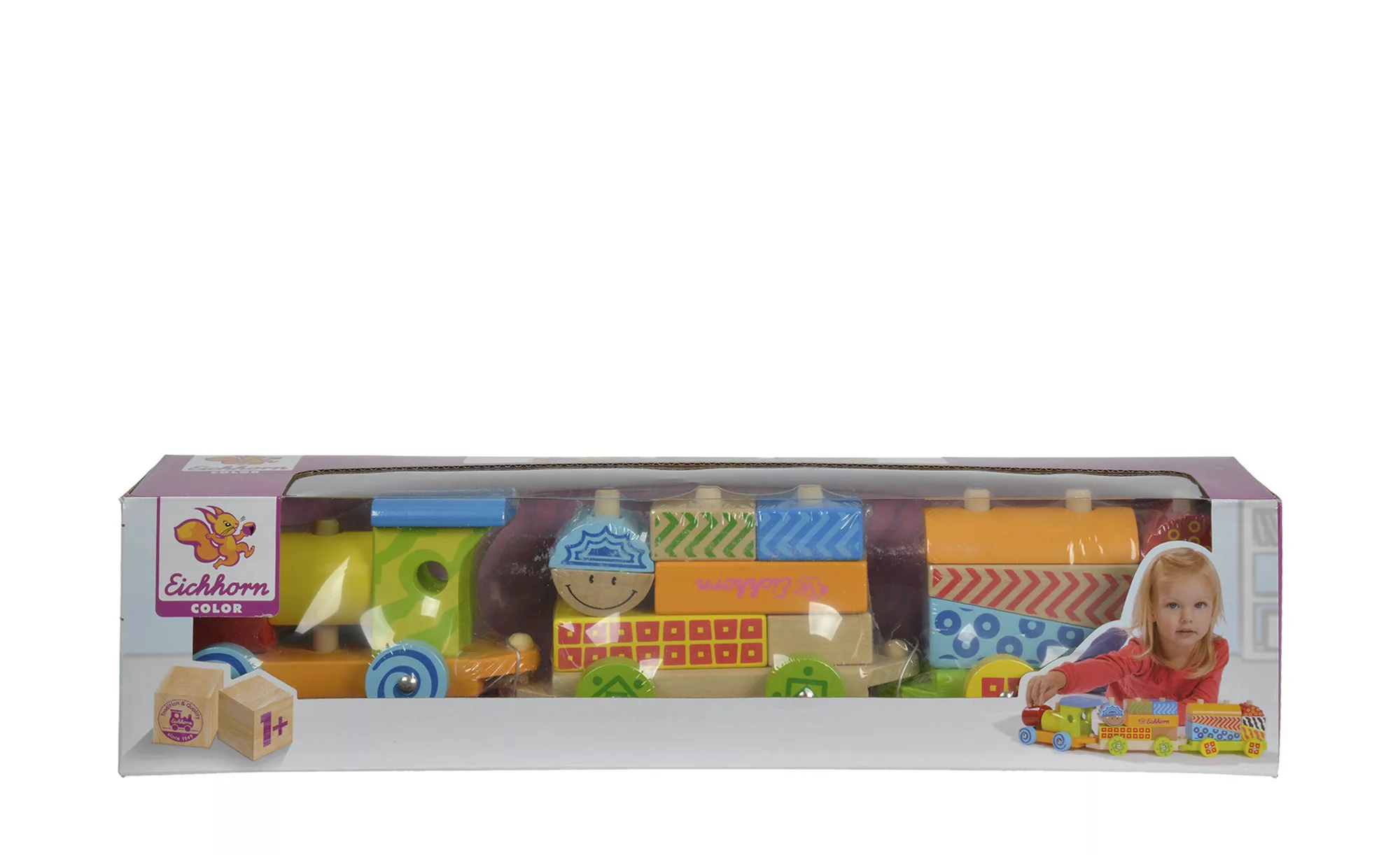 Eichhorn Holzzug  Color ¦ mehrfarbig ¦ Birke massiv, lackiert Baby > Spiele günstig online kaufen
