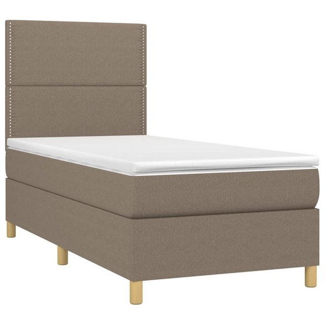 vidaXL Boxspringbett Boxspringbett mit Matratze Taupe 80x200 cm Stoff Bett günstig online kaufen