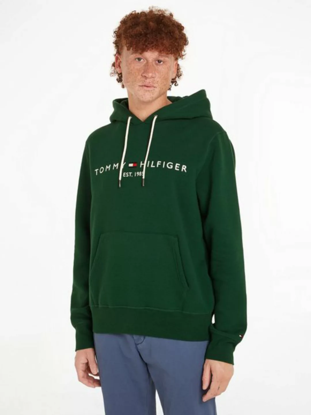 Tommy Hilfiger Kapuzensweatshirt TOMMY LOGO HOODY mit gesticktem TH-Schrift günstig online kaufen