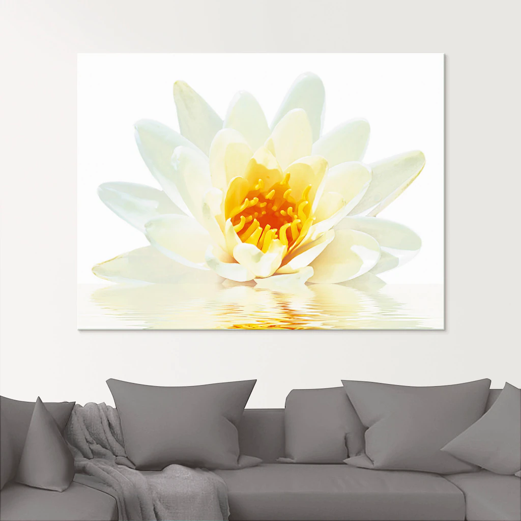 Artland Glasbild "Lotusblume schwimmt im Wasser", Blumen, (1 St.), in versc günstig online kaufen