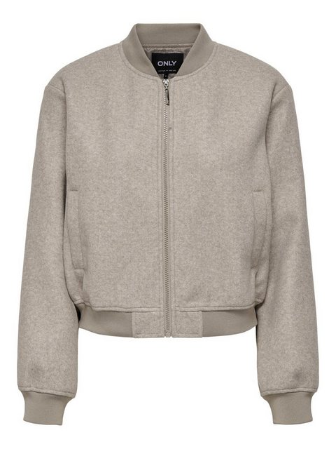 ONLY Blouson Jacke Reverskragen Langarm Reißverschluss 8042 in Beige günstig online kaufen