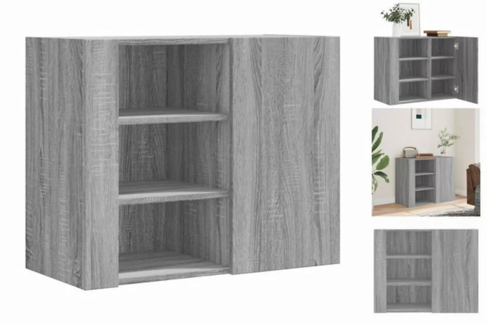 vidaXL Mehrzweckschrank Wandregal Grau Sonoma 75x35x60 cm Spanplatte günstig online kaufen