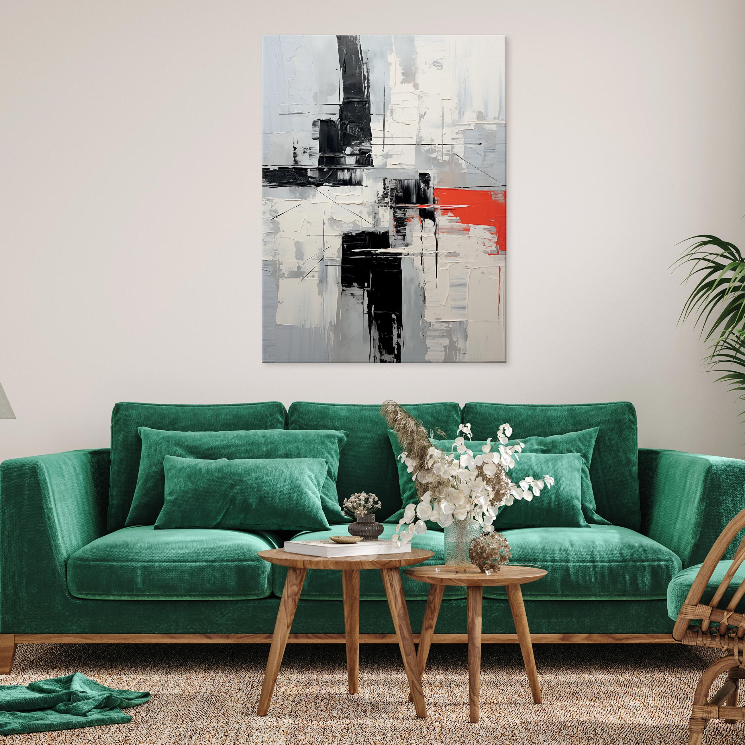 Wallarena Leinwandbild Abstrakt Grau Wandbild XXL günstig online kaufen