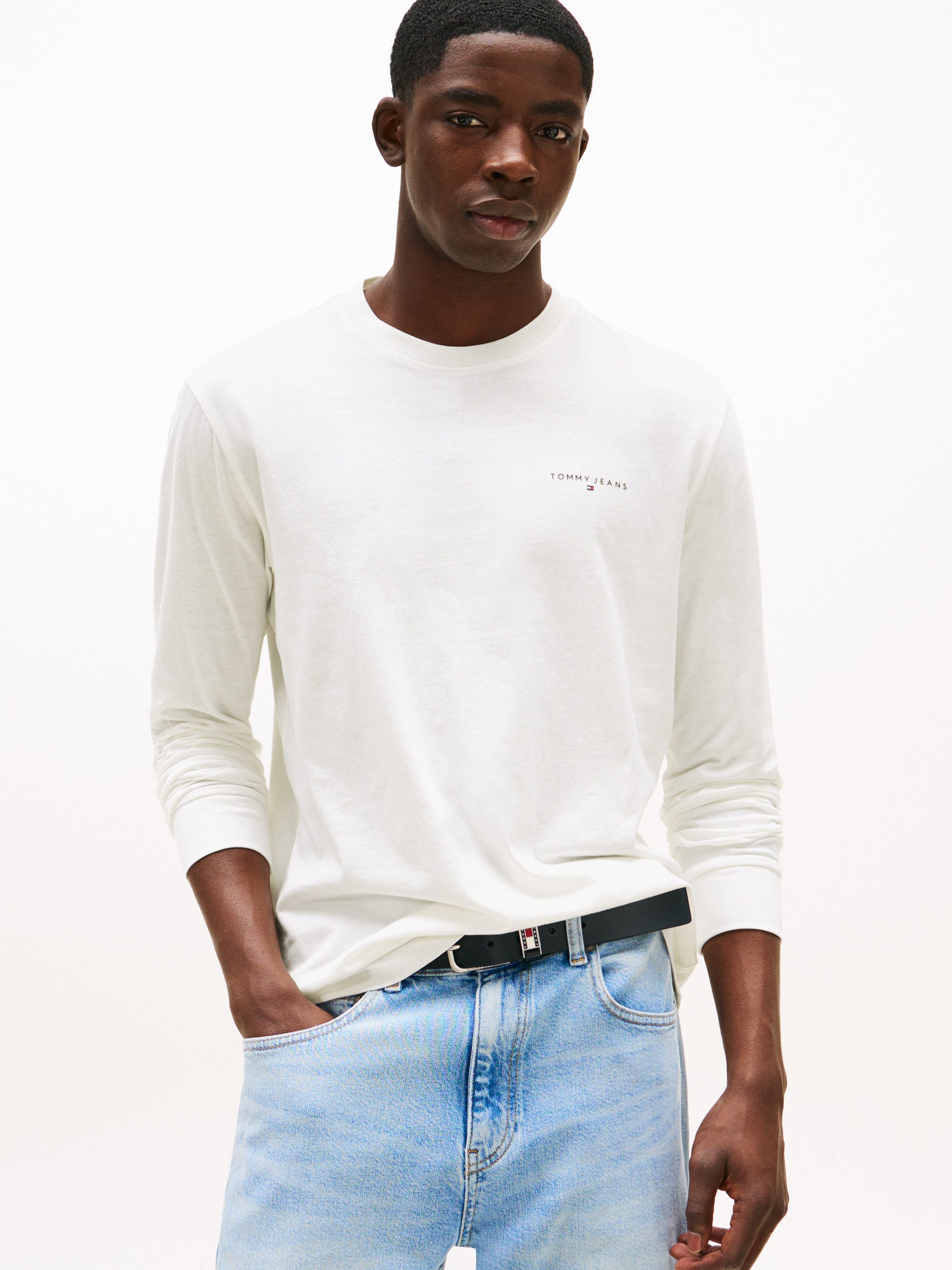 Tommy Jeans Langarmshirt "TJM SLIM CHEST LINEAR LS TEE EXT", Mit Rundhalsau günstig online kaufen
