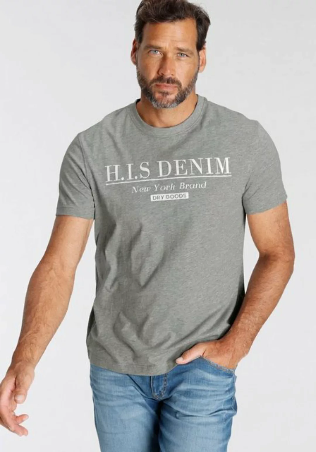 H.I.S T-Shirt mit Logo-Print vorne günstig online kaufen