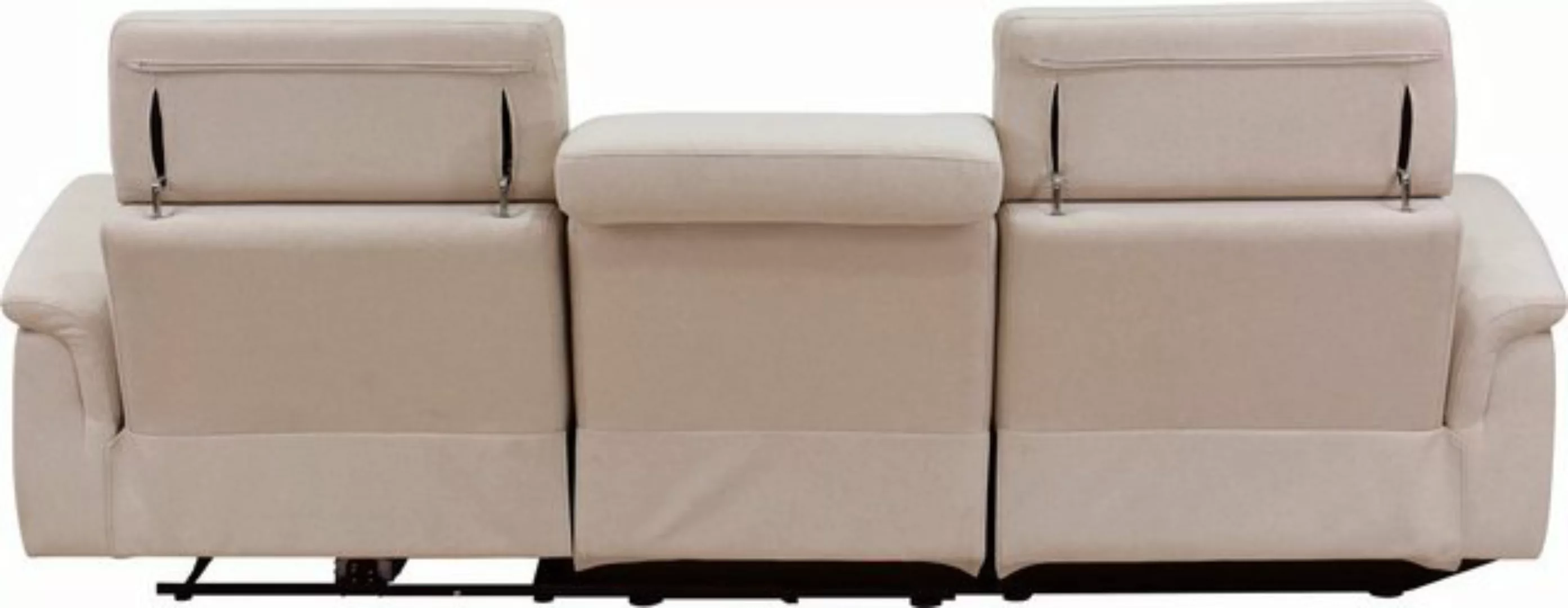 Places of Style Ecksofa Pareli, L-Form, 259cm,m. Recamiere, Echtleder, Kuns günstig online kaufen