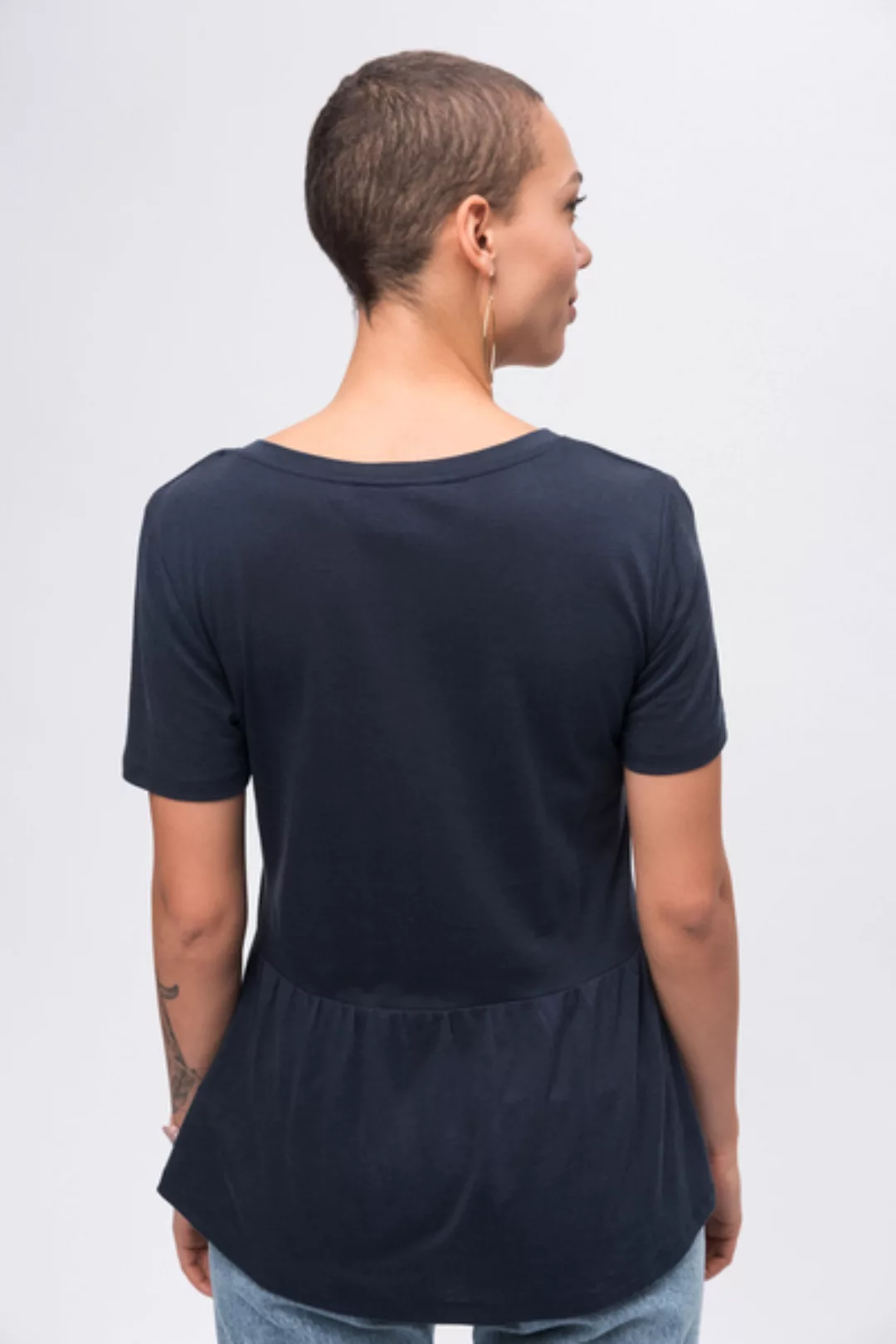 Tencel Peplum T-shirt günstig online kaufen