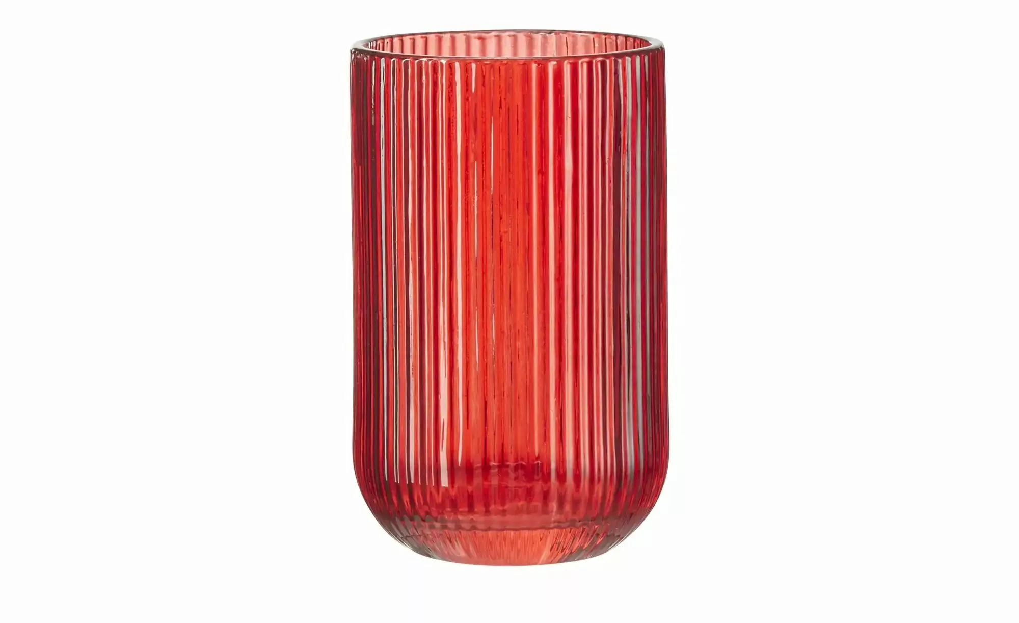 HOME STORY Windlicht ¦ rot ¦ Glas ¦ Maße (cm): H: 13  Ø: 8 Weihnachten - Hö günstig online kaufen