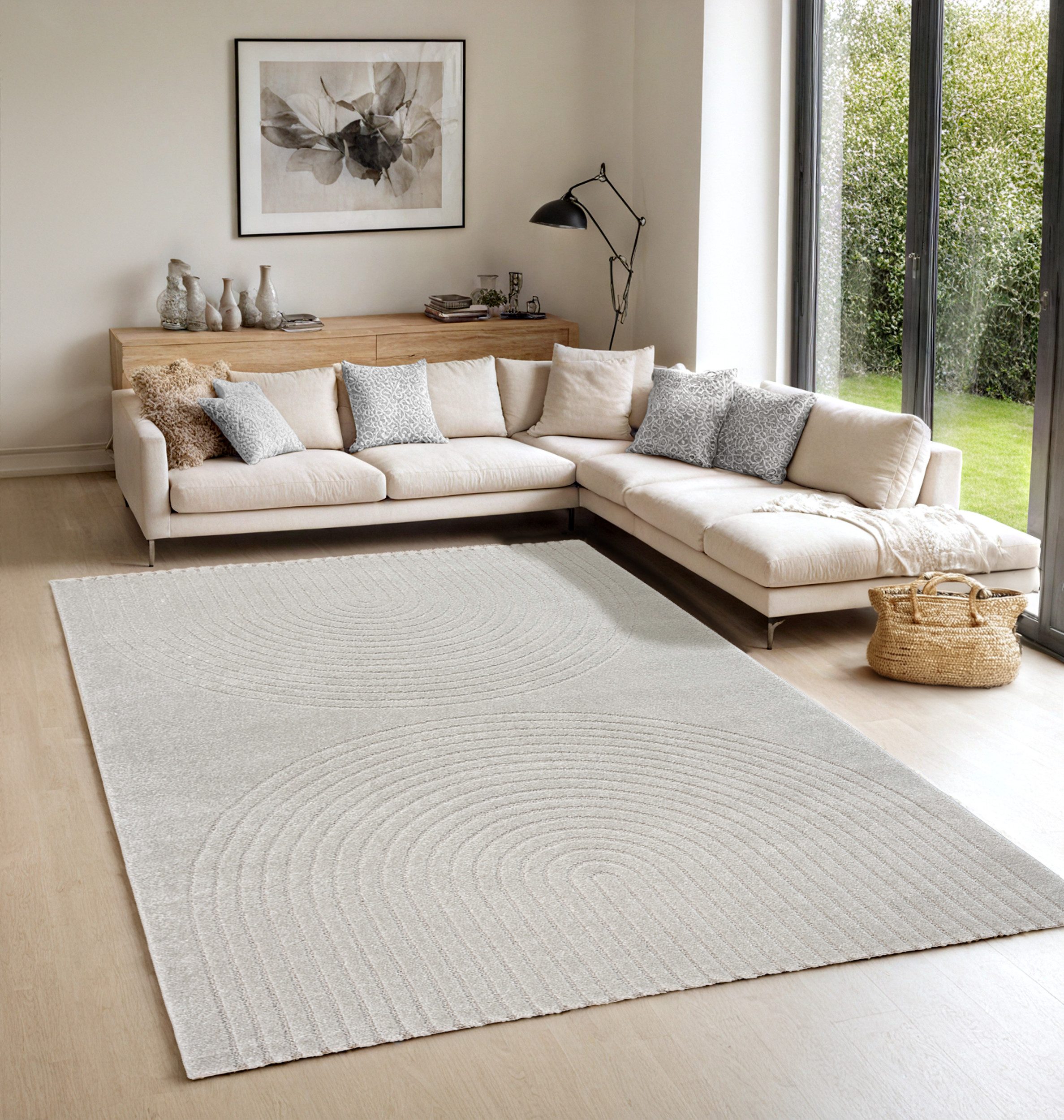 the carpet Teppich »Elisa«, rechteckig, 12 mm Höhe, moderner Wohnzimmer Tep günstig online kaufen
