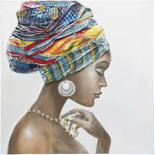 GILDE Leinwandbild »Gemälde Afrik. Schönheit«, (1 St.) günstig online kaufen