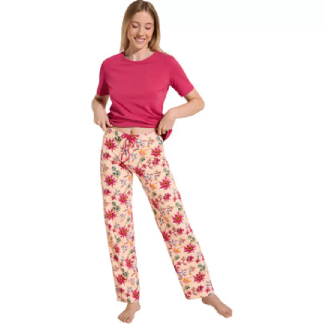 Lisca  Pyjamas/ Nachthemden Pyjama Hose T-Shirt Kurzarm Flowers  Cheek günstig online kaufen