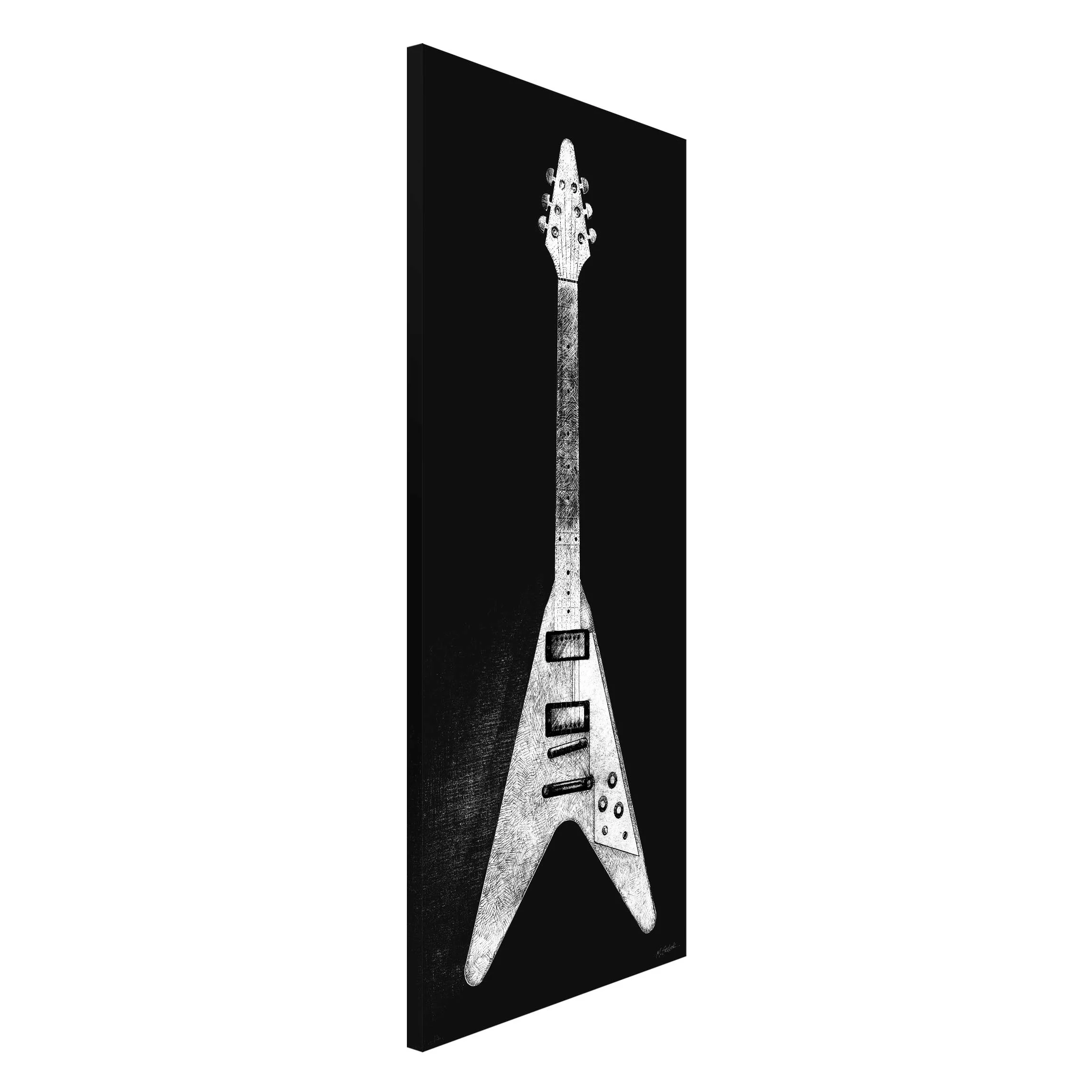 Magnettafel Electric Guitar Black And White günstig online kaufen