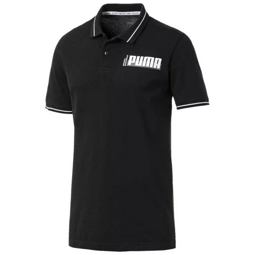 Puma Athletics Kurzarm-poloshirt M Black / Black günstig online kaufen