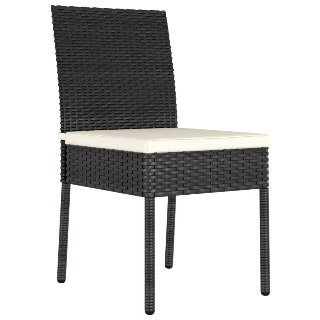 Garten-essstühle 4 Stk. Poly Rattan Schwarz günstig online kaufen