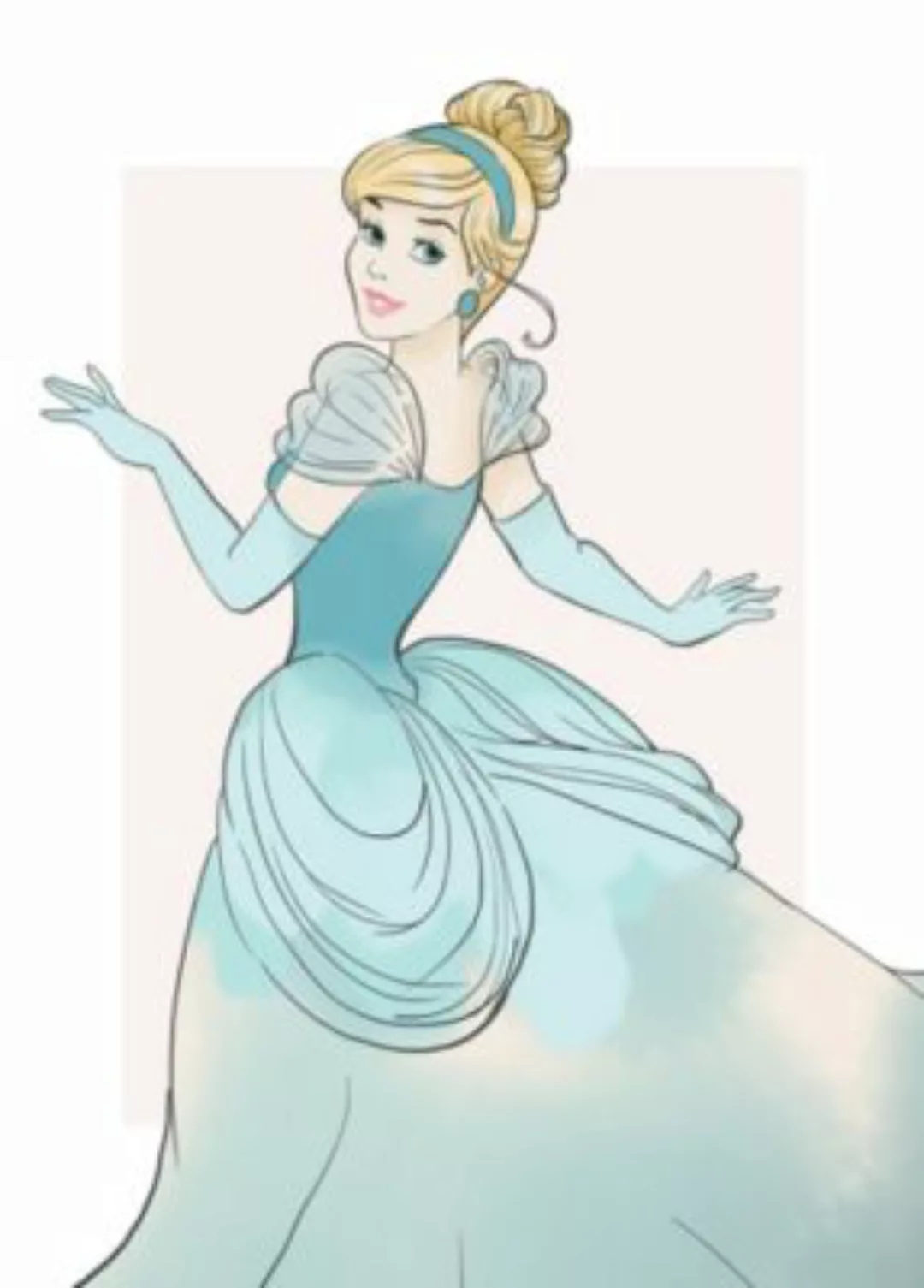 KOMAR Wandbild - Cinderella Beauty - Größe: 50 x 70 cm mehrfarbig Gr. one s günstig online kaufen