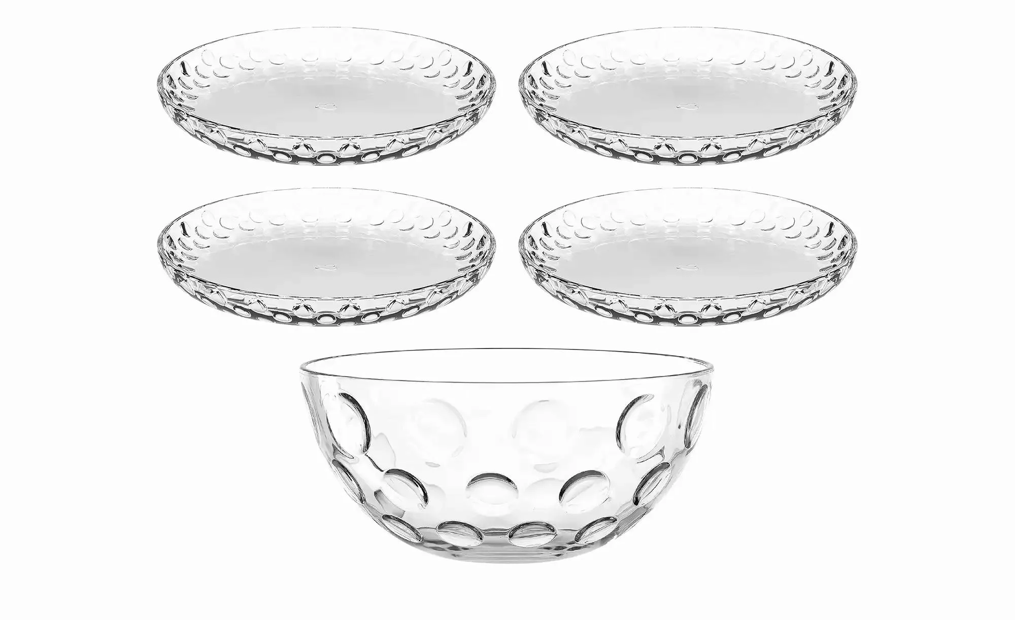 LEONARDO Schale »Schalen-/Teller-Set, 5er Set CUCINA OPTIC, 4x Ø 18 cm & 1x günstig online kaufen