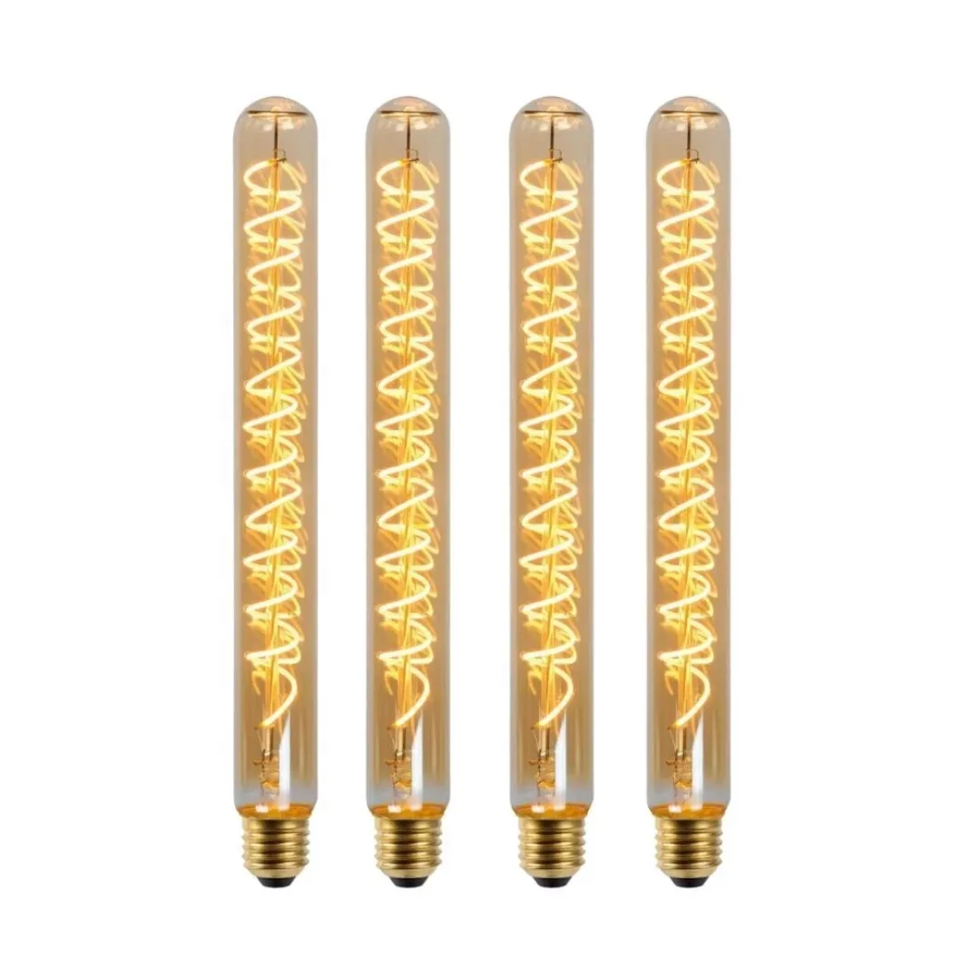 LED Leuchtmittel E27 Röhre - T32 in Amber 5W 380lm 300mm 4er-Pack günstig online kaufen